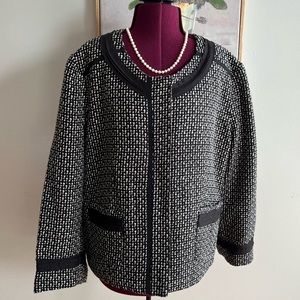 Sandro wool tweed Chanel style jacket